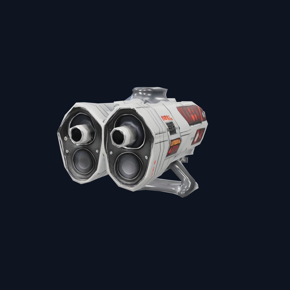 Futuristic Silver Blaster model pack